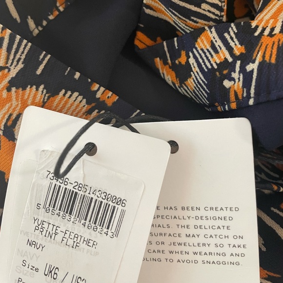 REISS NWT Yvette Feather Skirt SIZE 2 - Picture 6 of 10